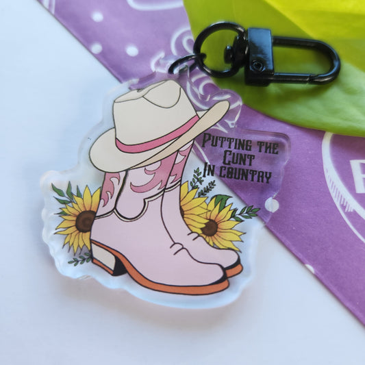Putting the C*nt in Country - Acrylic Keyring