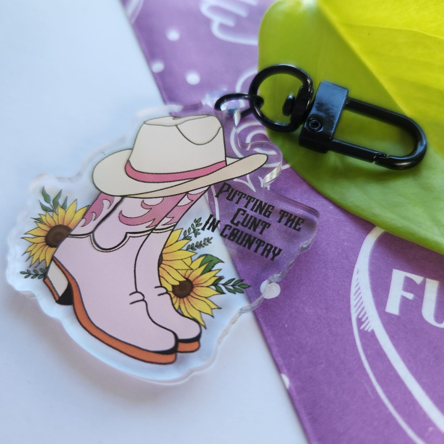 Putting the C*nt in Country - Acrylic Keyring