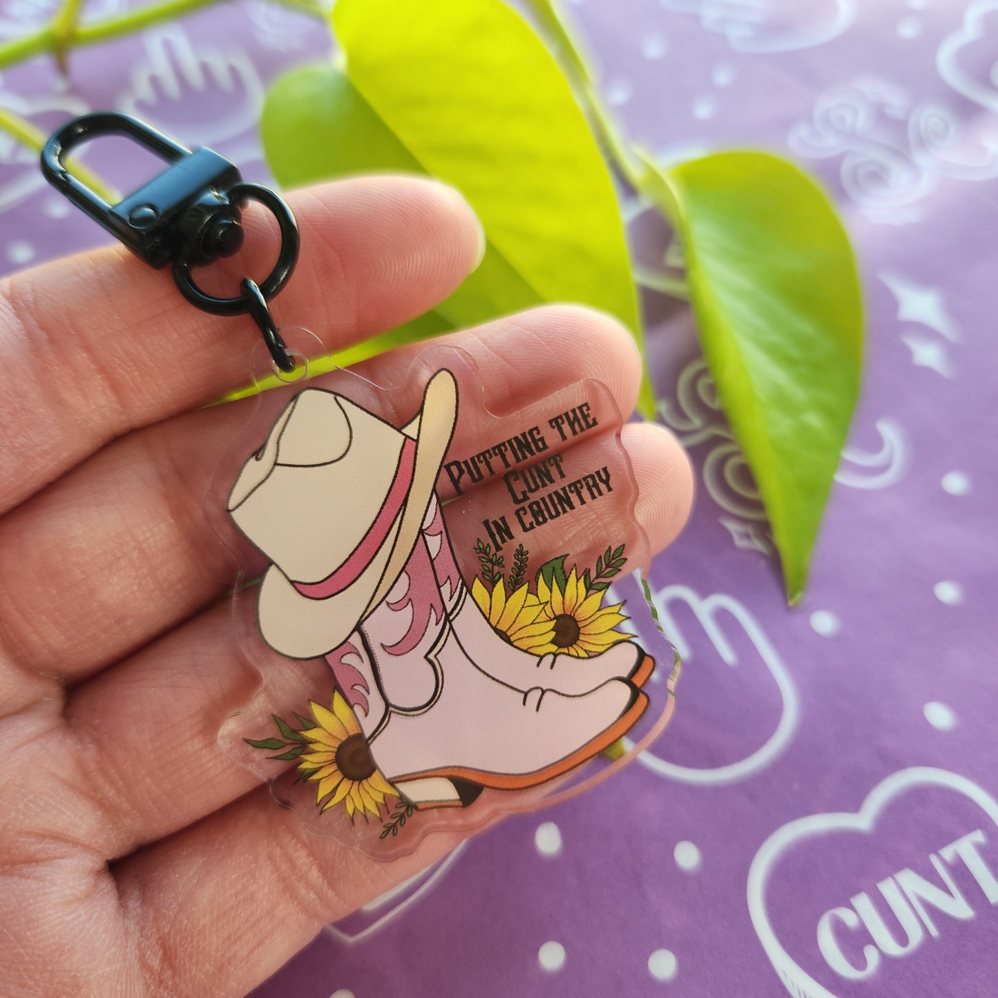 Putting the C*nt in Country - Acrylic Keyring