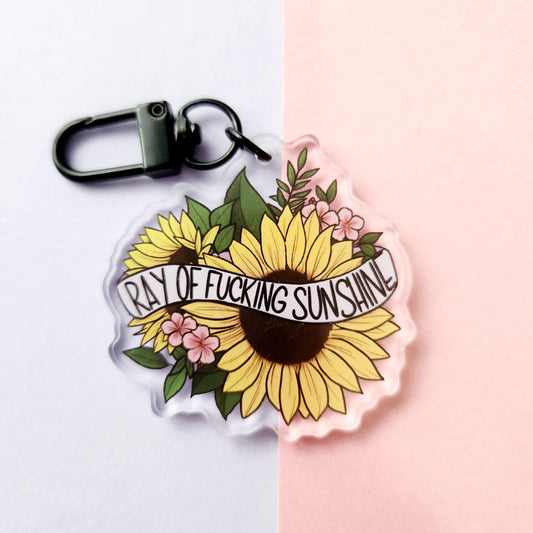 Ray of Fucking Sunshine - Acrylic Keyring