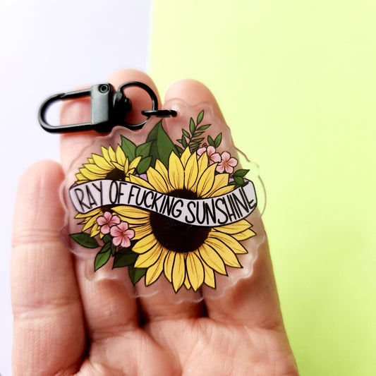 Ray of Fucking Sunshine - Acrylic Keyring