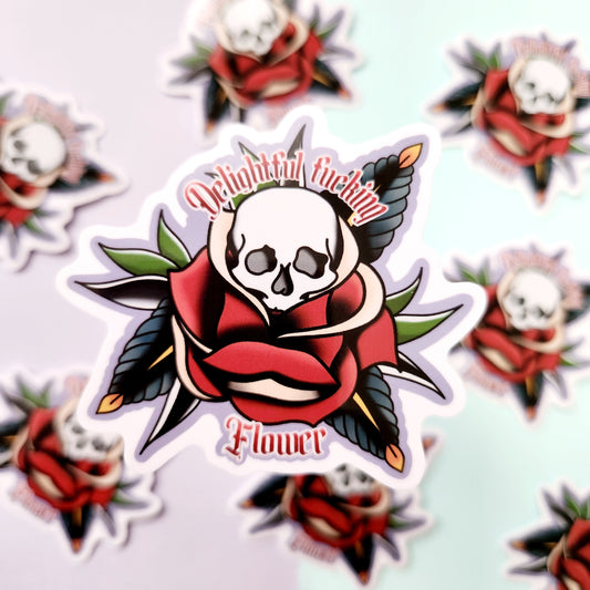 Delightful Flower - Diecut Vinyl Sticker