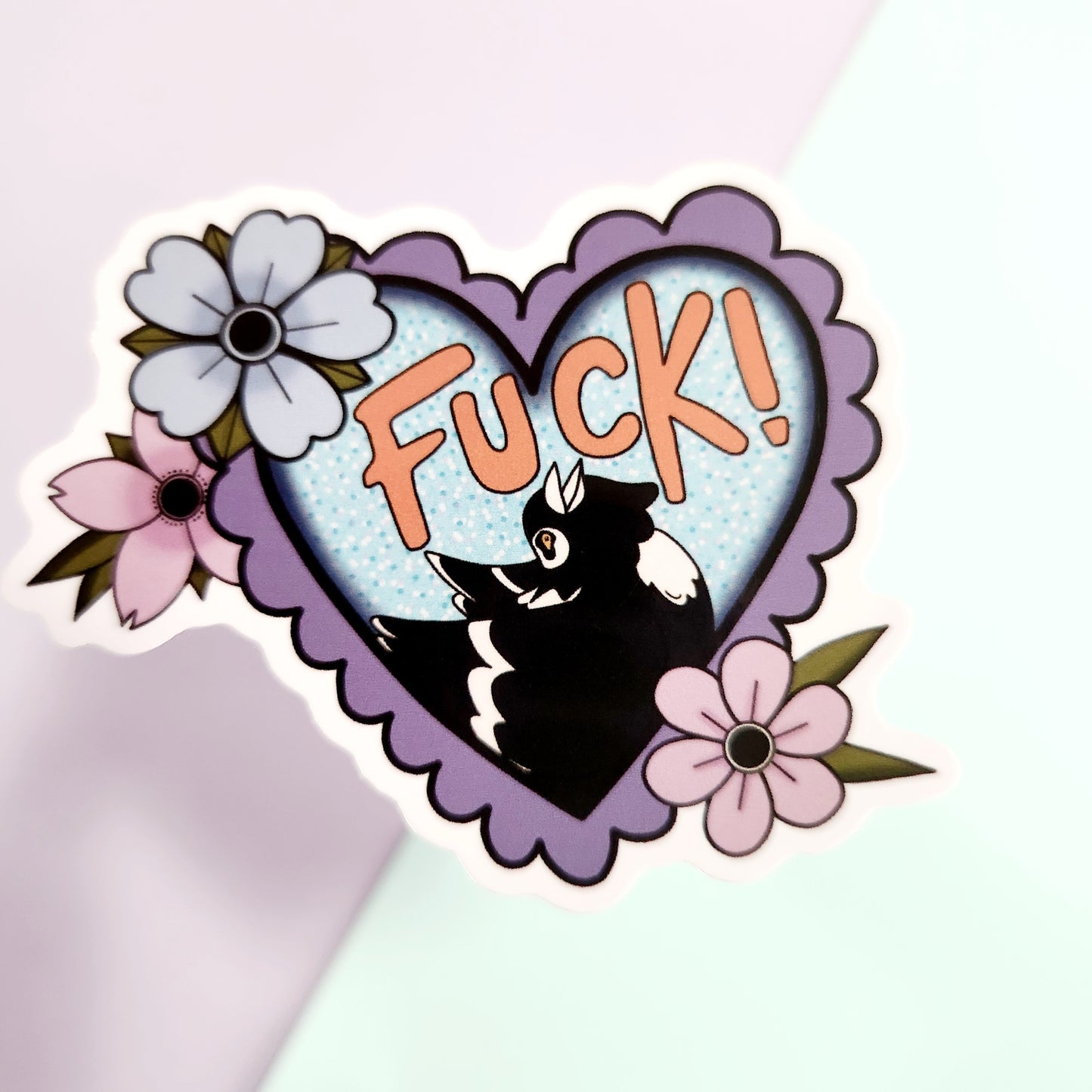 Screaming Magpie - Diecut Vinyl Sticker