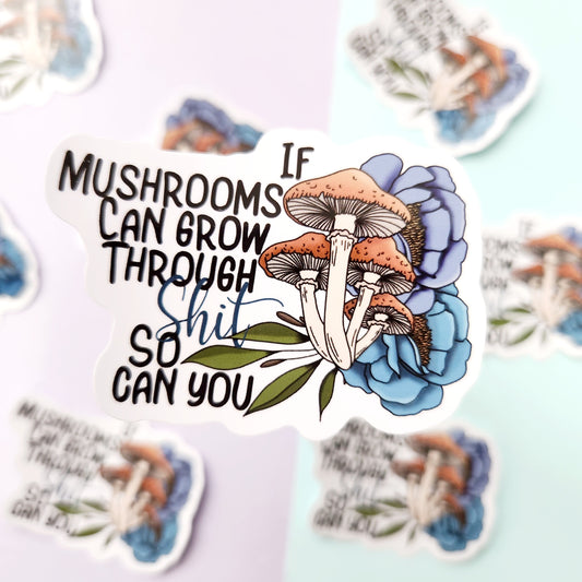 Mushrooms  - Diecut Vinyl Sticker