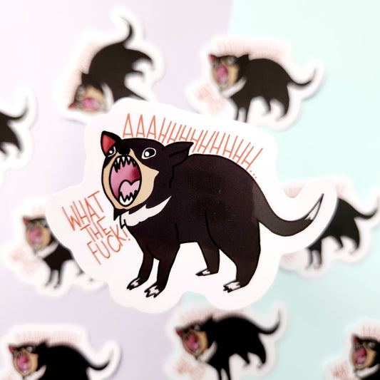 Ahhhhhhh WTF - Diecut Vinyl Sticker