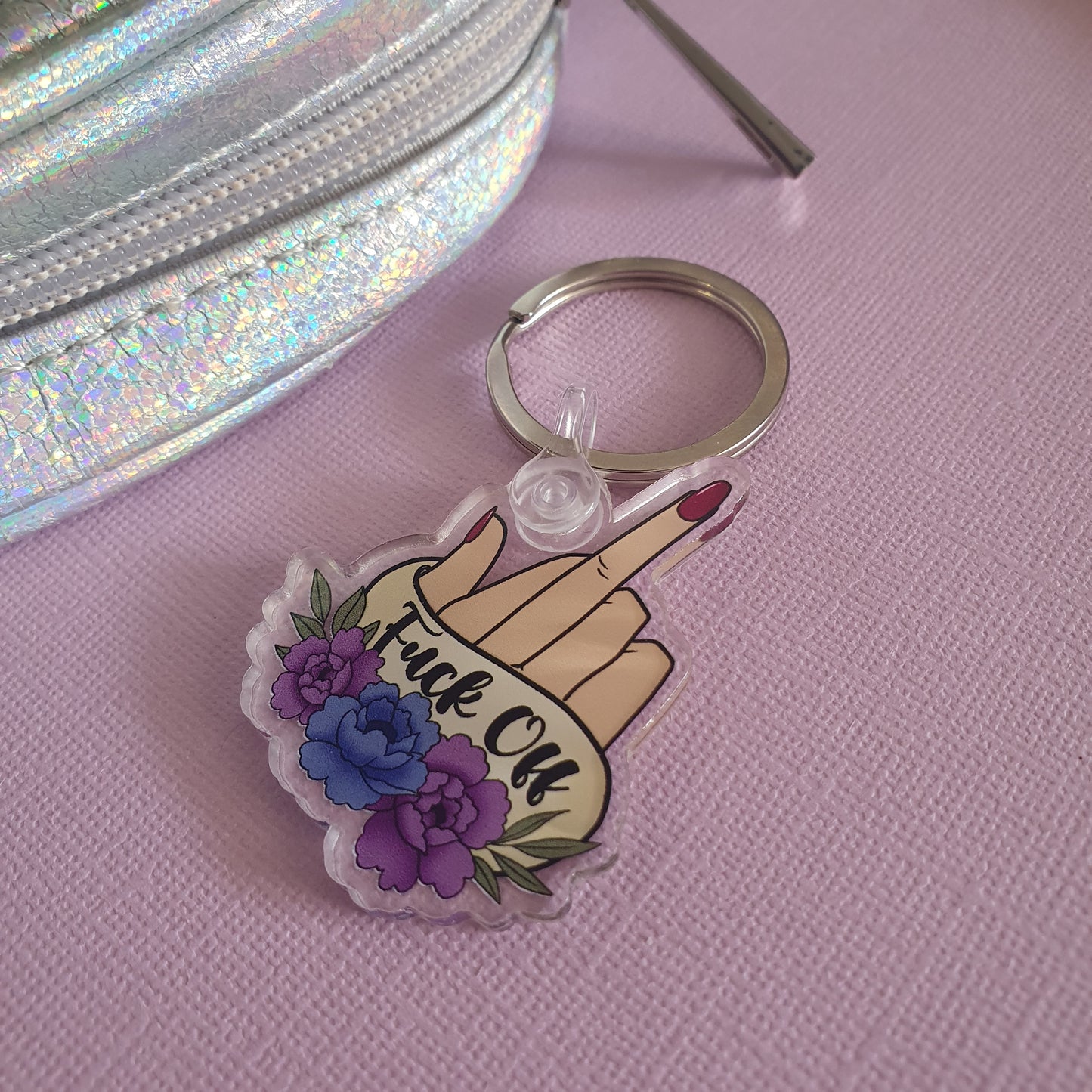 Rude Finger Keyring