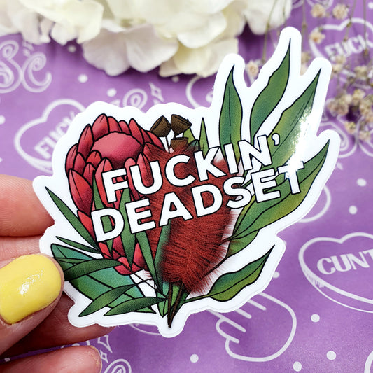 Fuckin' Deadset - Diecut Vinyl Sticker