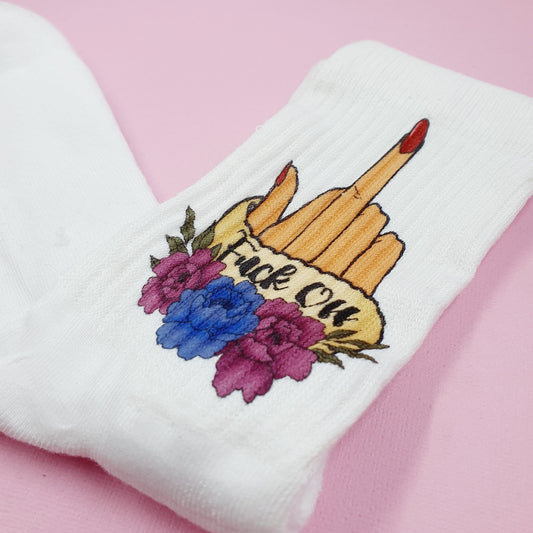 Fuck Off Rude Finger - Socks