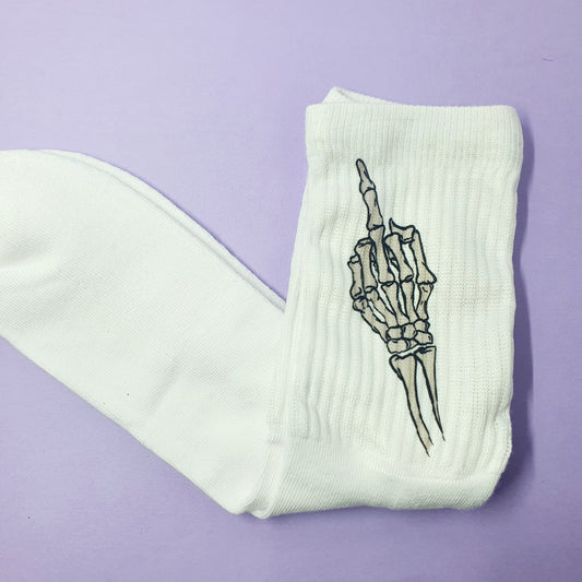 Skeleton Middle Finger - Socks