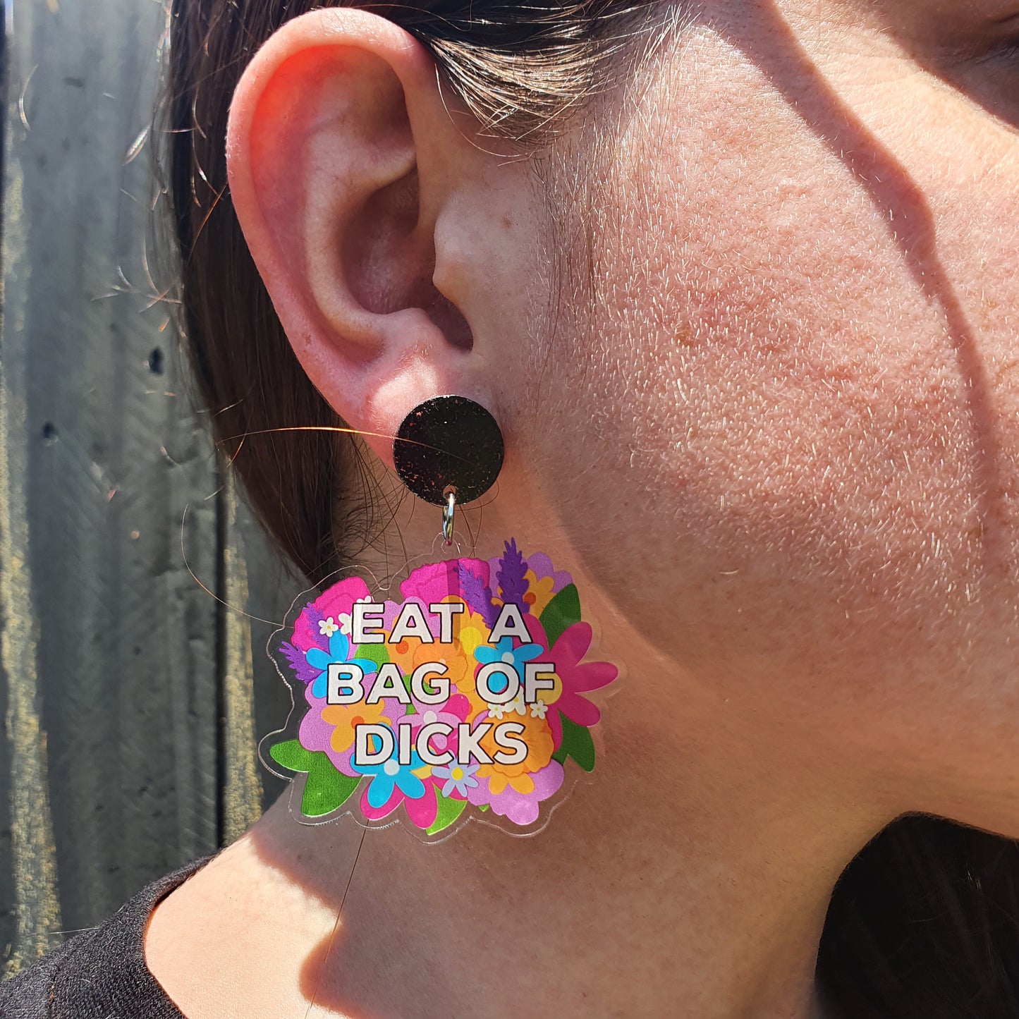 Eat a Bag of Dicks - Acrylic Earrings
