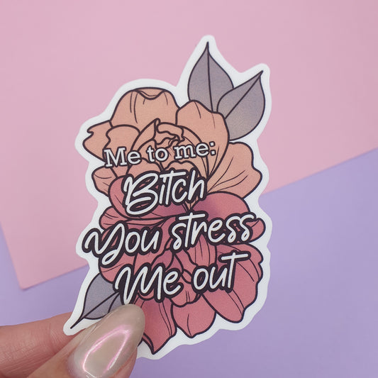 You Stress me Out - Diecut Vinyl Sticker