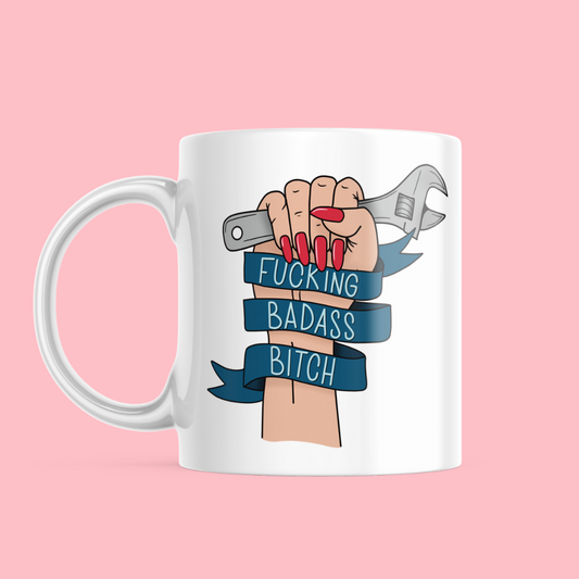 Badass Bitch Mechanic Girl - Ceramic Mug