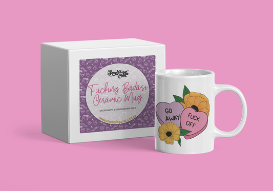 Go Away Ceramic Mug
