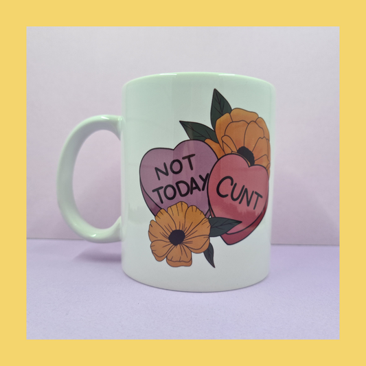 Not Today Hearts Ceramic Mug