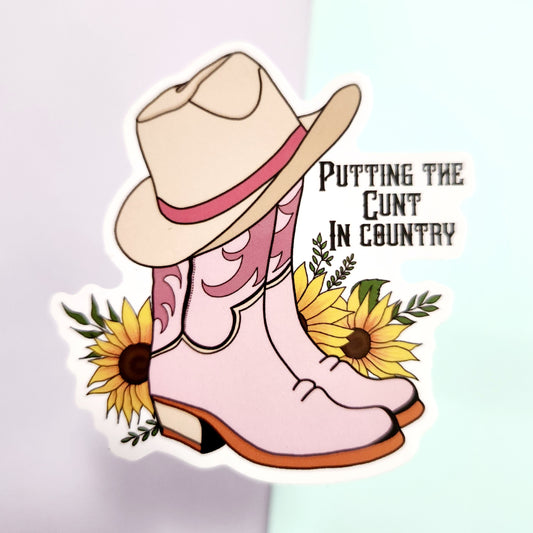 Putting the C in Country - Diecut Vinyl Sticker