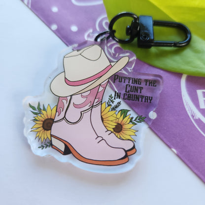 Putting the C*nt in Country - Acrylic Keyring