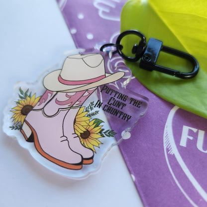 Putting the C*nt in Country - Acrylic Keyring