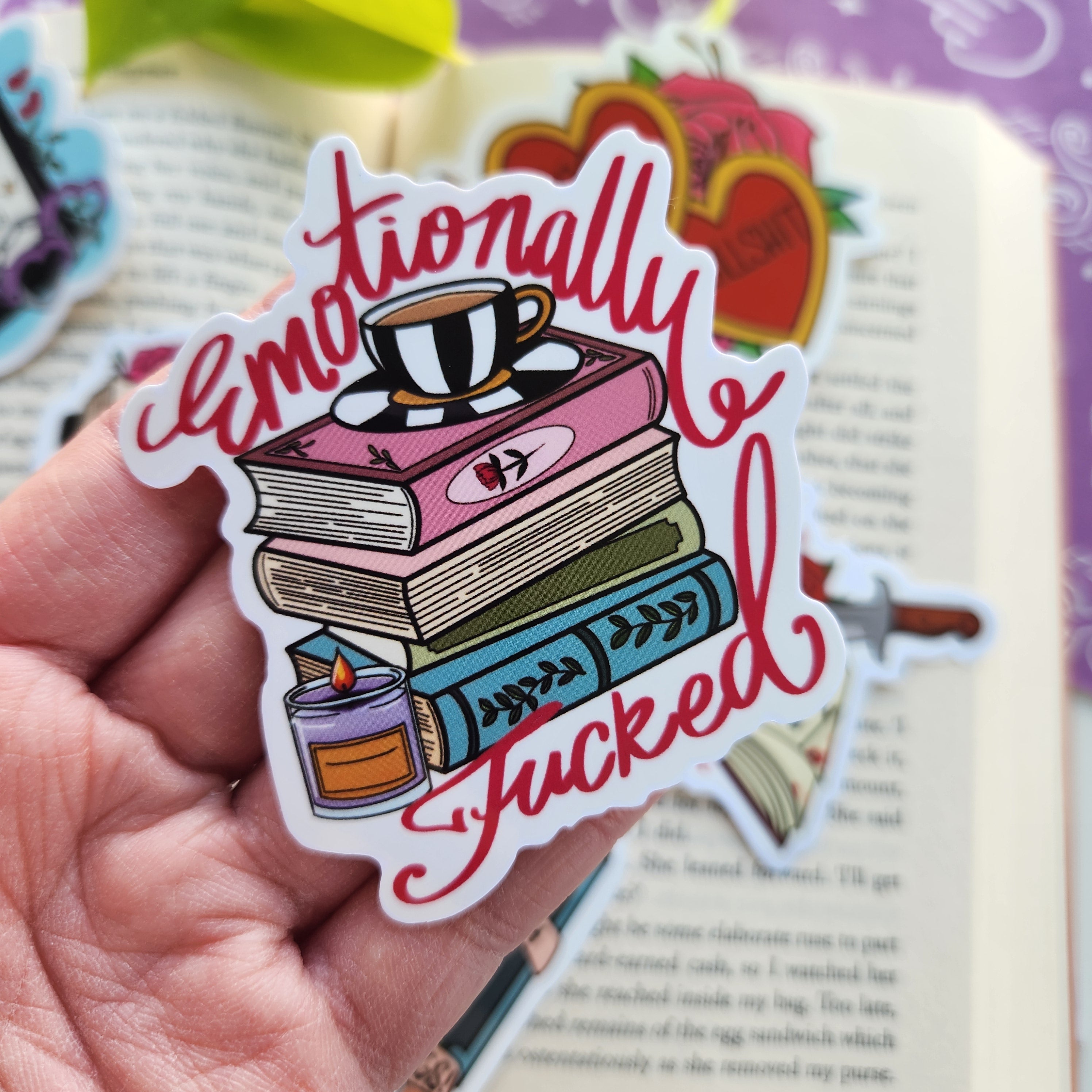 Emotionally F*cked - Bookish Vinyl Sticker – Something Cool Art