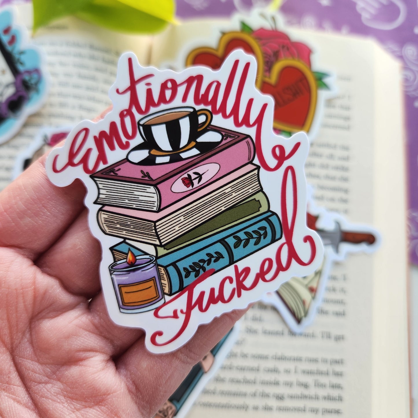 Emotionally F*cked - Bookish Vinyl Sticker