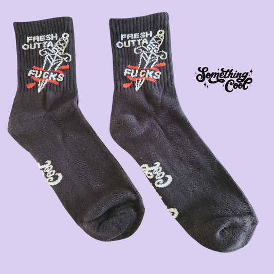Fresh Outta Fucks - Black Socks