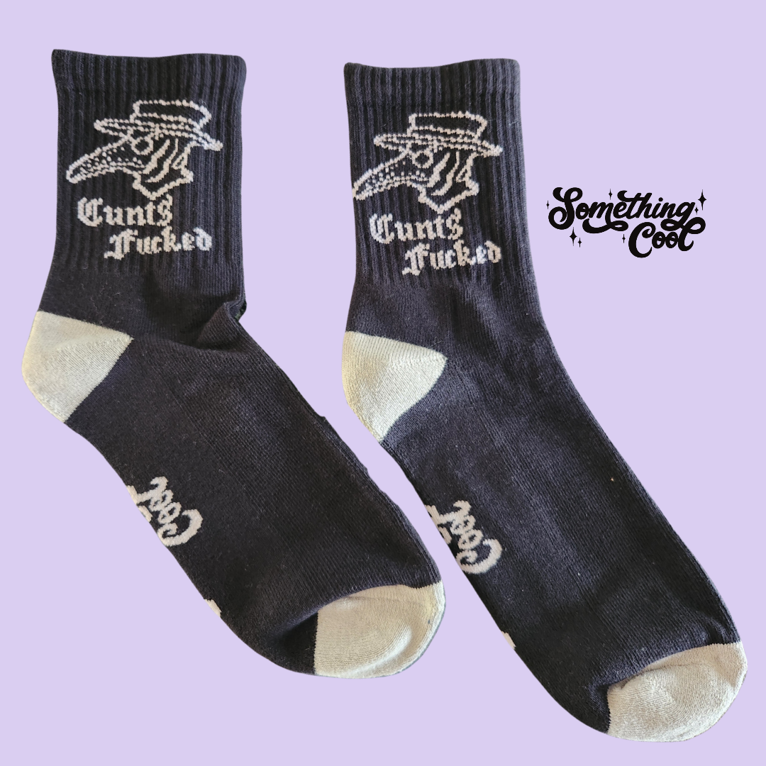 C*nts Fucked Plague - Black Socks