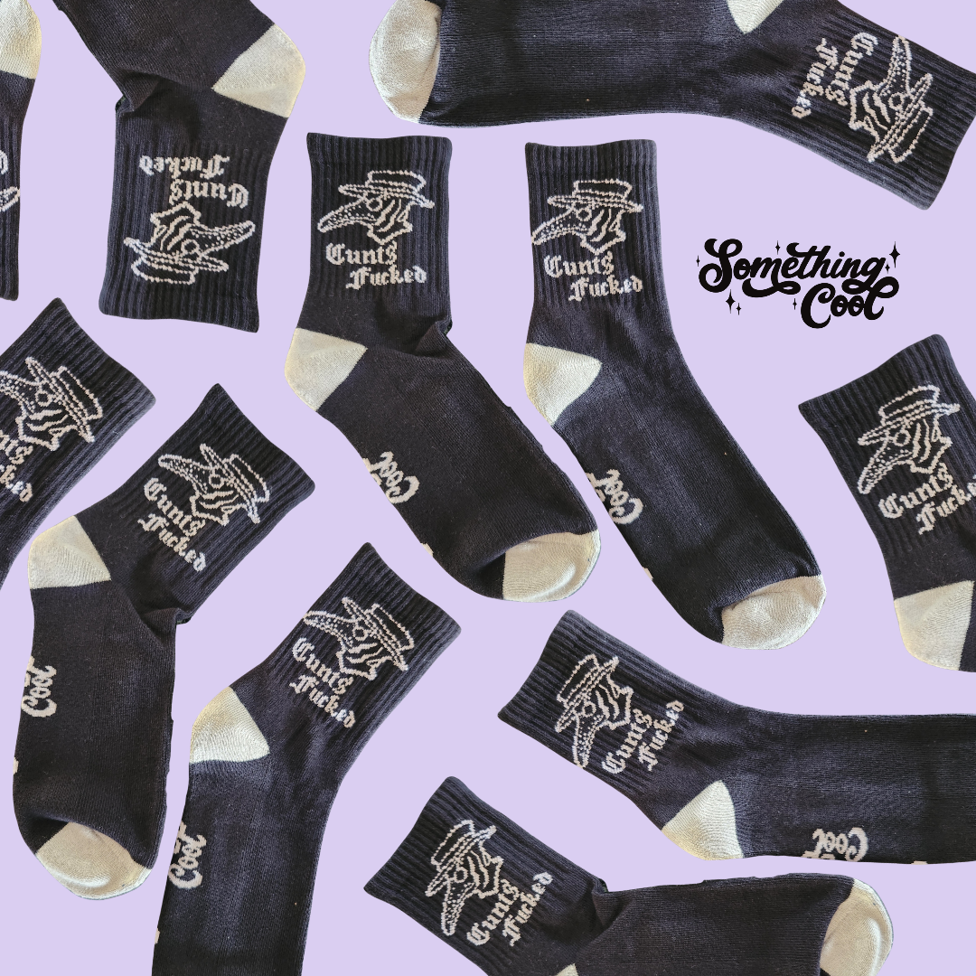 C*nts Fucked Plague - Black Socks