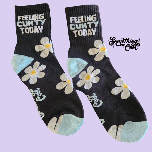 Feeling C*nty - Black Socks
