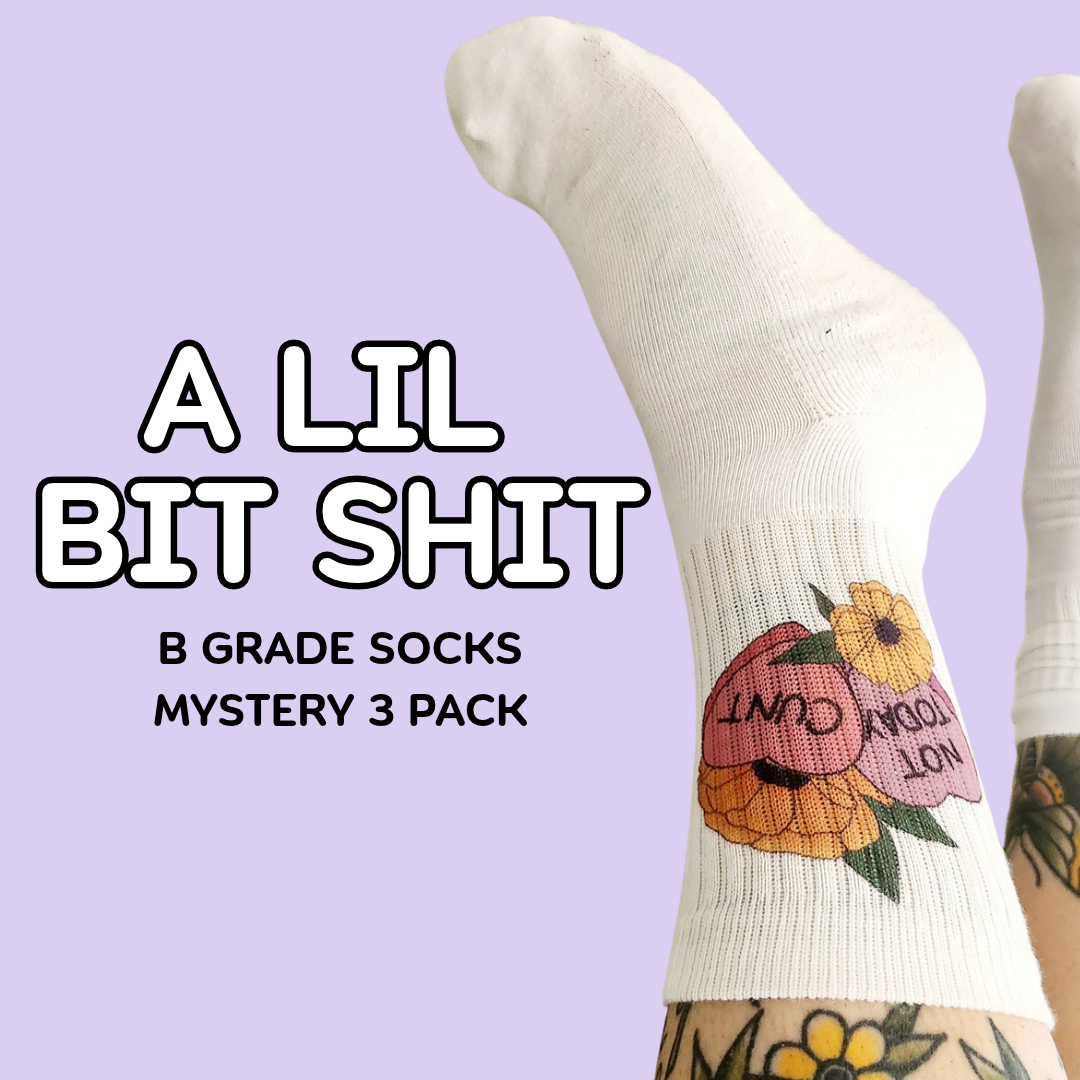 A lil bit Shit B GRADE Sock 3pk