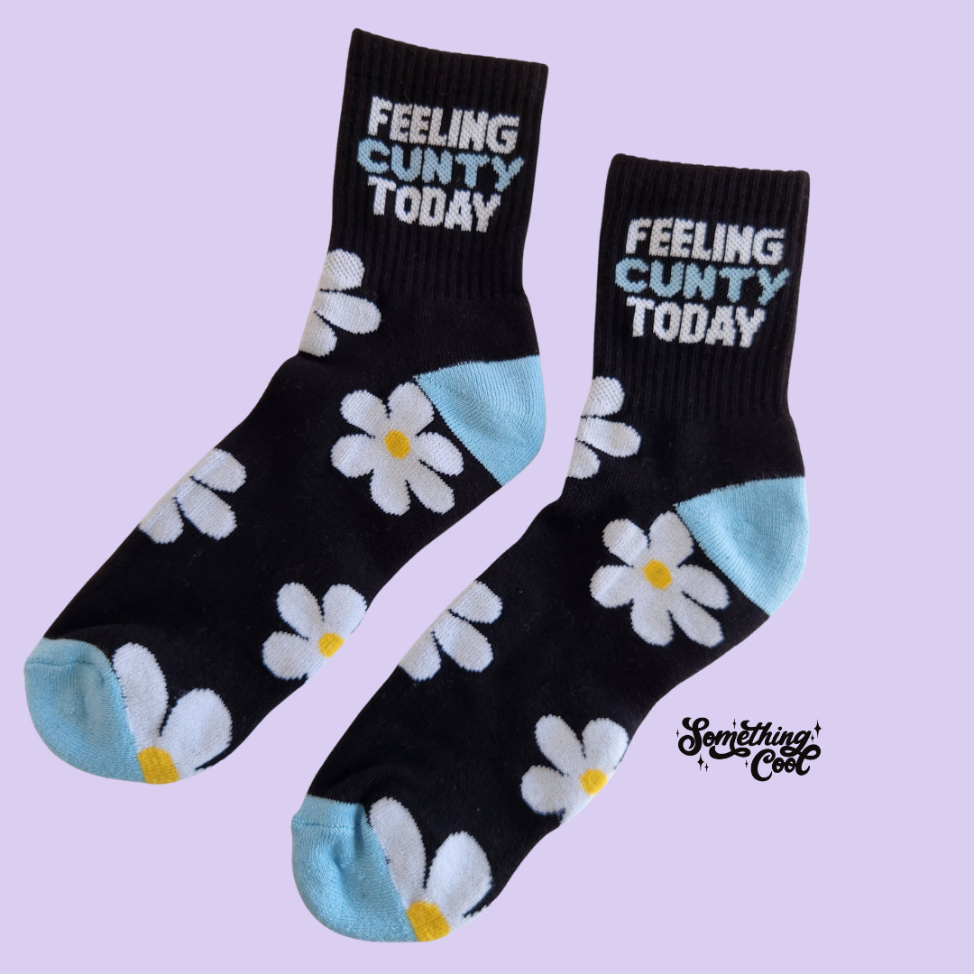 Feeling C*nty - Black Socks