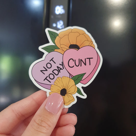 Not Today Hearts Magnet