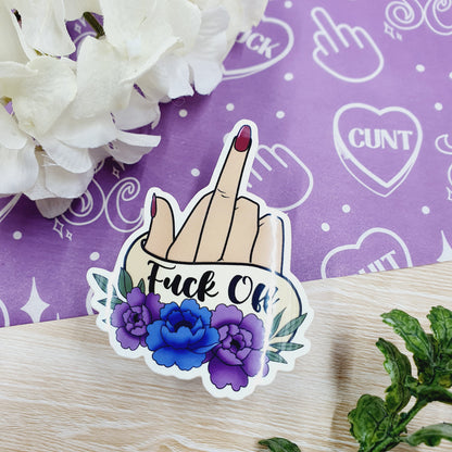 Middle Finger - Diecut Vinyl Sticker