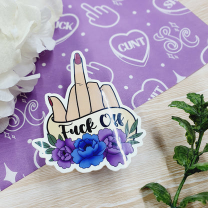 Middle Finger - Diecut Vinyl Sticker