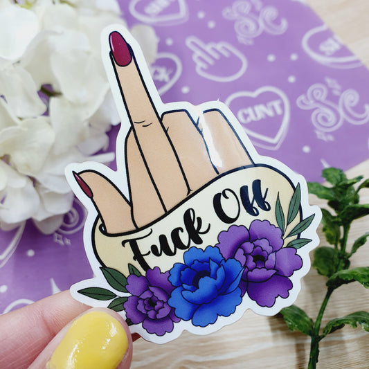Middle Finger - Diecut Vinyl Sticker