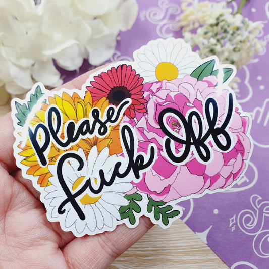 Please Fuck Off Vinyl Sticker