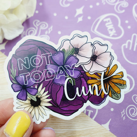 Not Today Cunt - Diecut Vinyl Sticker