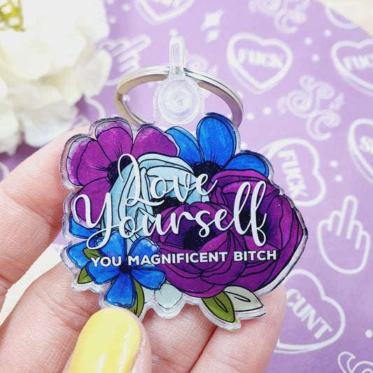 Love Yourself Bitch - Acrylic Keyring