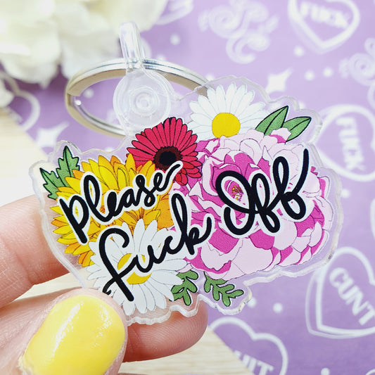 Please Fuck Off - Acrylic KeyRing