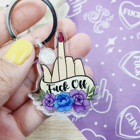 Rude Finger Keyring