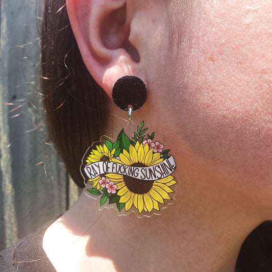 Ray of Sunshine - Acrylic Earrings