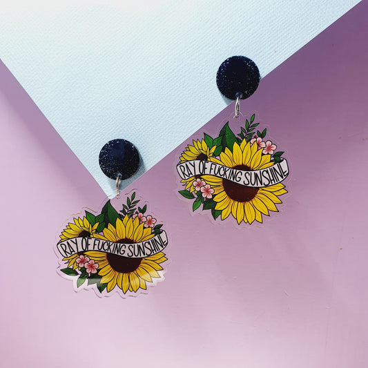 Ray of Sunshine - Acrylic Earrings