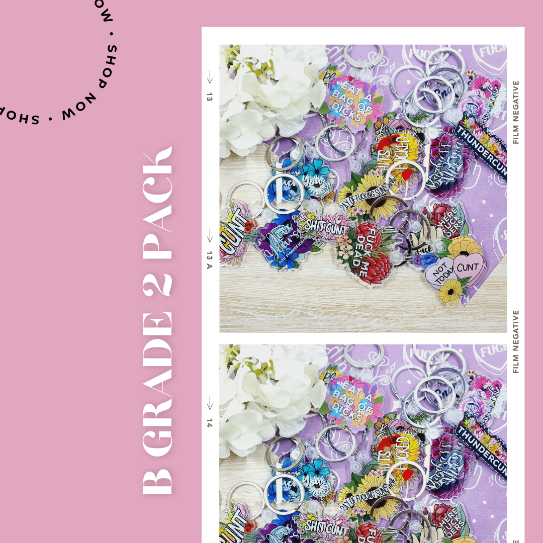 B GRADE Keyring - 2Pack